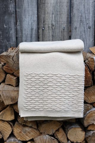 Knit Scallop Throw