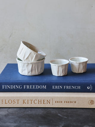 Porcelain 'Paper' Condiment Cups - in 2 sizes
