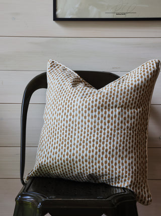 'Femi' Hand Block Printed Linen Pillow