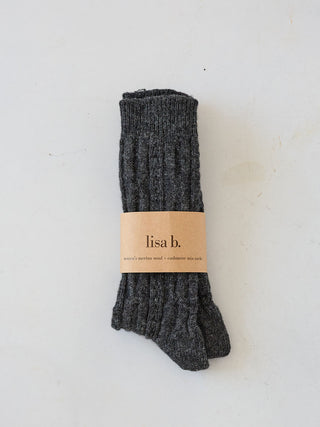Chunky Cable Knit Socks - in 3 colors