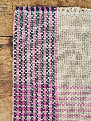 Handwoven Rose Stripe Tea Towel