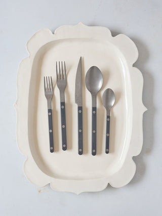 Vintage French Bistro Flatware in Charcoal