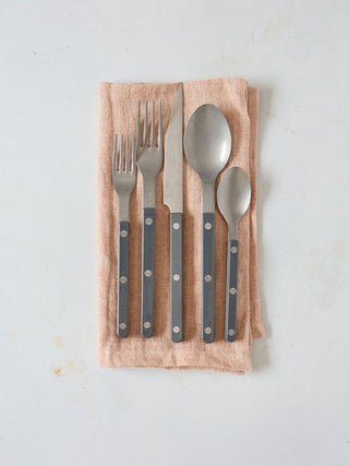 Vintage French Bistro Flatware in Charcoal