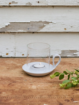 Hand-thrown Tea Light with Hurricane
