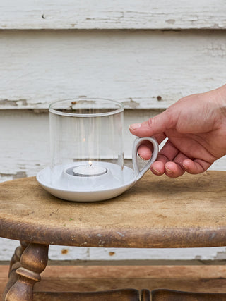 Hand-thrown Tea Light with Hurricane