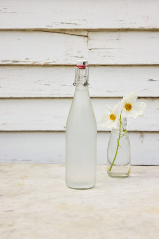 French Glass Bottle with Hinged Swing Top - in 2 sizes