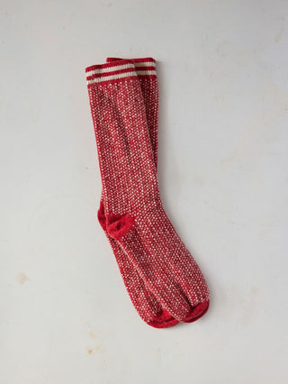 Men's Nordic Birdseye Wool Cashmere Crew Socks in 2 Colors
