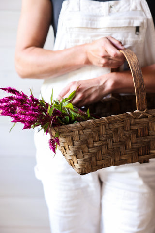 Handmade Twill Market Basket