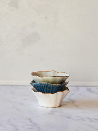 Gold Rimmed Salt & Spice Pinch Bowl