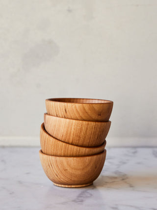 Wooden Pinch Bowls - Set of 4