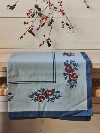 'Sarita' Hand Block-printed Tablecloth - in 2 sizes