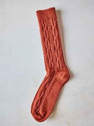 Chunky Cable Knit Socks - in 3 colors