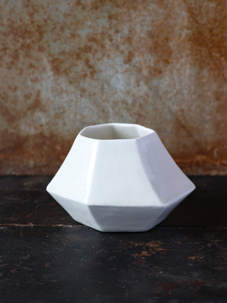 Handmade Frost White Lantern Vase