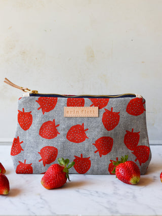 'Strawberries' Zipper Bag