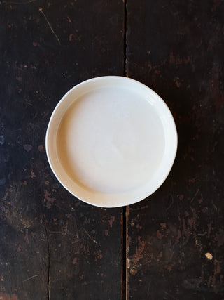 Handmade Round Plates in 'Frost White'
