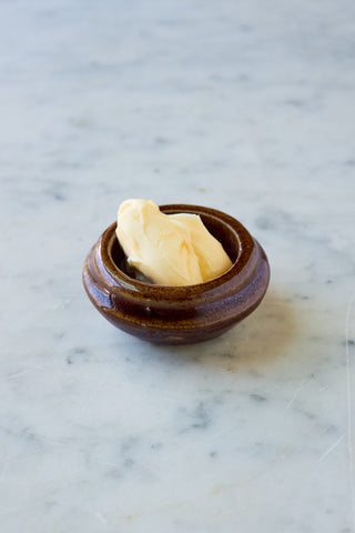 Vintage French Stoneware Butter Pot