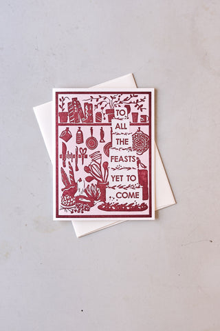 'All The Feasts' - Letterpress Card