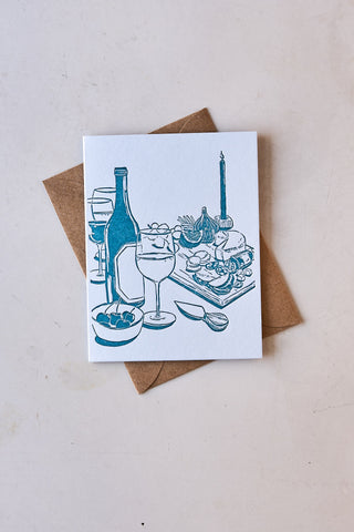'Dinner Party' - Letterpress Card