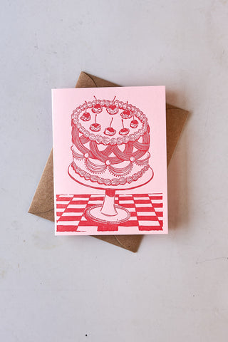 'Fancy Cake' - Letterpress Card