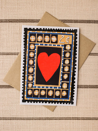 Vintage Stamp 'Love' Card
