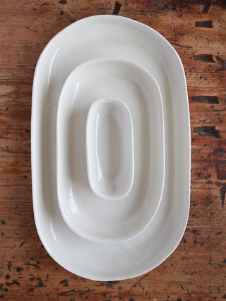 Handmade 'Frost White' Oval Tray - in 3 sizes
