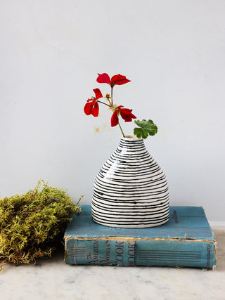 Handmade Striped Bud Vase