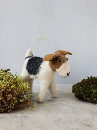 Hand Felted Wool Terrier - in 2 sizes