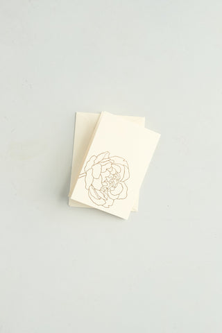 'Peony' Letterpress Gift Tag Card