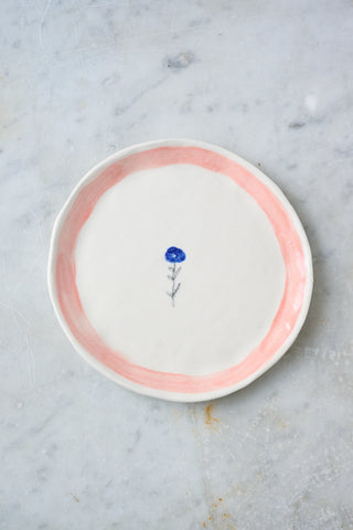 Handmade Porcelain CatchAll Dish - Peach Rim