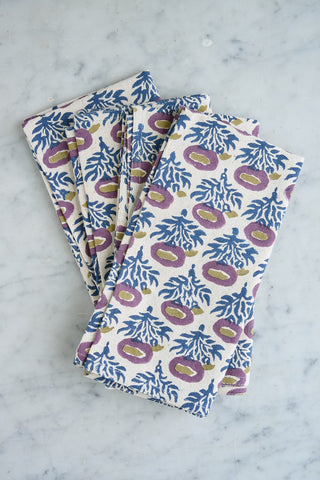 'Rumi' Block-Printed Napkins Set of 4