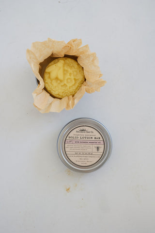 Organic Beeswax Lotion Bar - in 2 scents