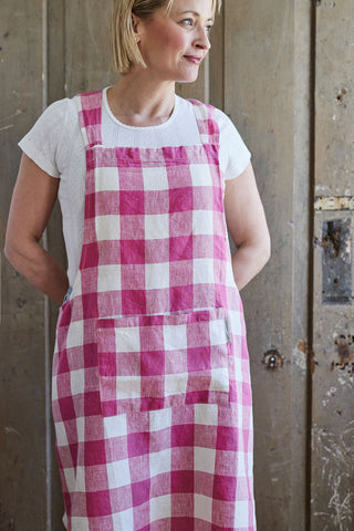 Framboise Check French Apron