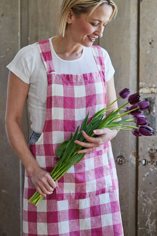 Framboise Check French Apron