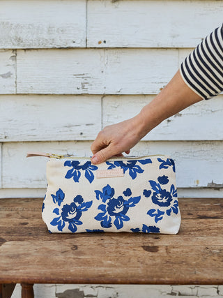 The Rose Clutch in Royal Blue