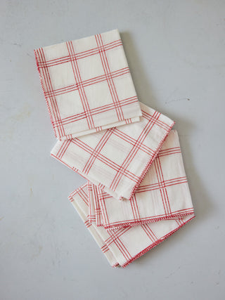 'Polly Suzie' Block Print Napkins, set of 4