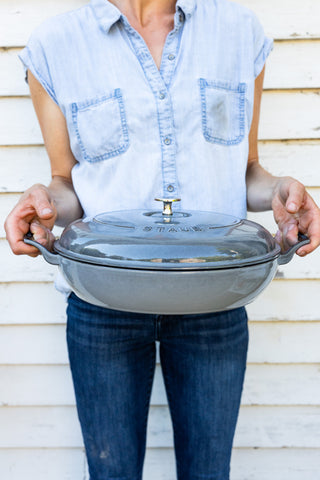 French Braiser with Lid - in Graphite Grey