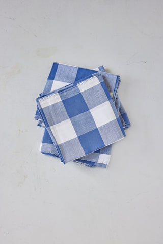 Cotton Napkins in 'Fougère Cobalt'