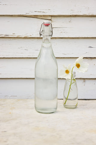 French Glass Bottle with Hinged Swing Top - in 2 sizes