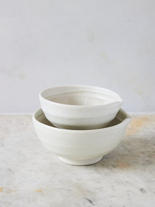 Nestling Ceramic Mortar Nesting Bowls - in 2 sizes