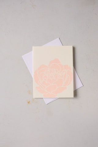'Pink Peony' - Silkscreen Card