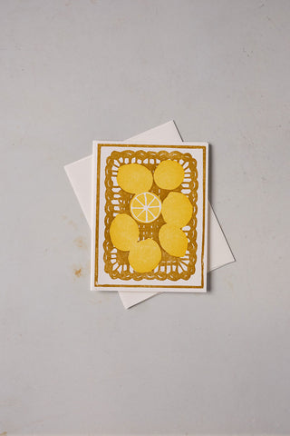 'Basket of Lemons' - Letterpress Card