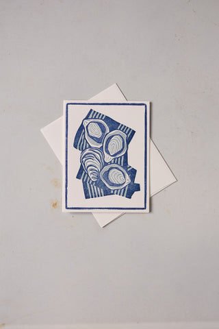 'Oysters on the Half Shell' - Letterpress Card