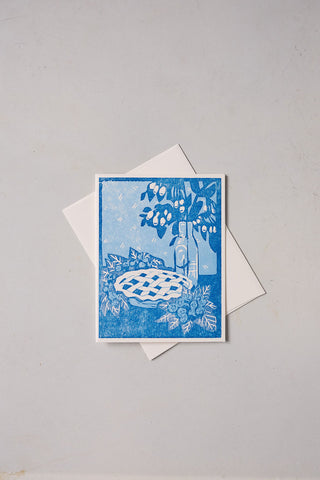 'Blueberry Pie' - Letterpress Card