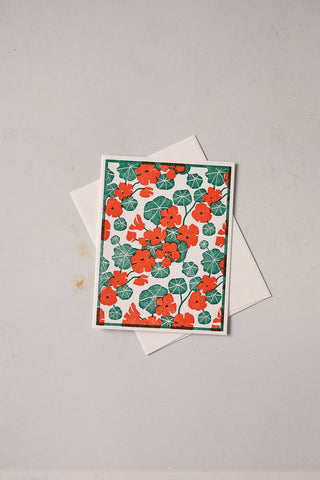 'Nasturtiums' - Letterpress Card