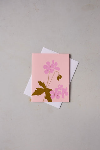 'Wild Geranium' - Silkscreen Card