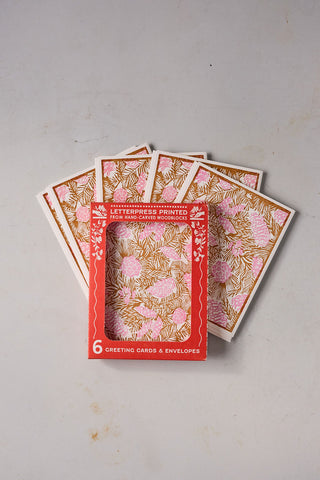 'Pines & Boughs' - Letterpress Card Boxed Set of 6
