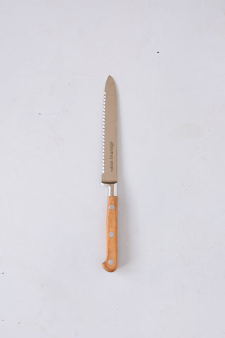 French Forged Kitchen Knives with Olive Wood Handle