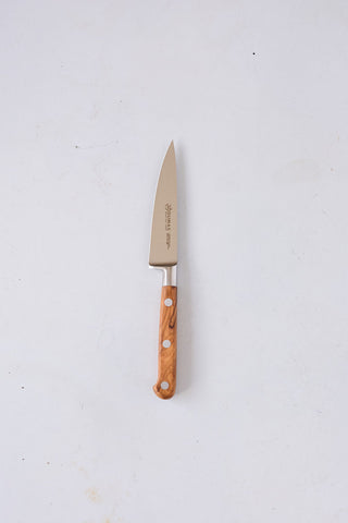 French Forged Kitchen Knives with Olive Wood Handle