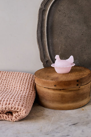 TLK Mini Glass Hen in Pink