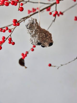 Felted Sheep Ornament